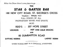 Star & Garter Advert1